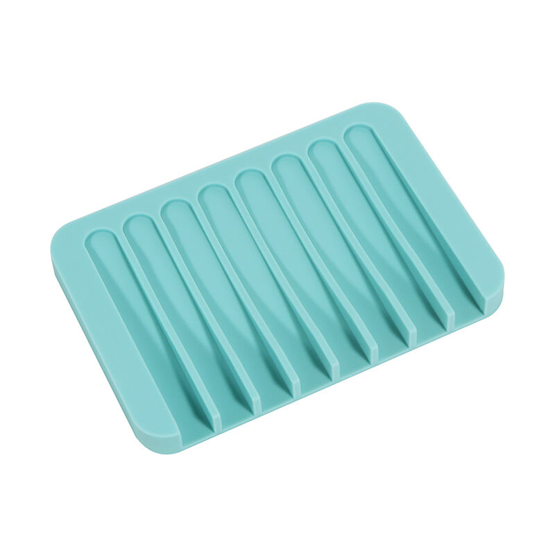 Non Slip Bathroom Household Products Flexible Silicone Container Soap Dish Holder with Drain Silicone Soap Holder Case supplier