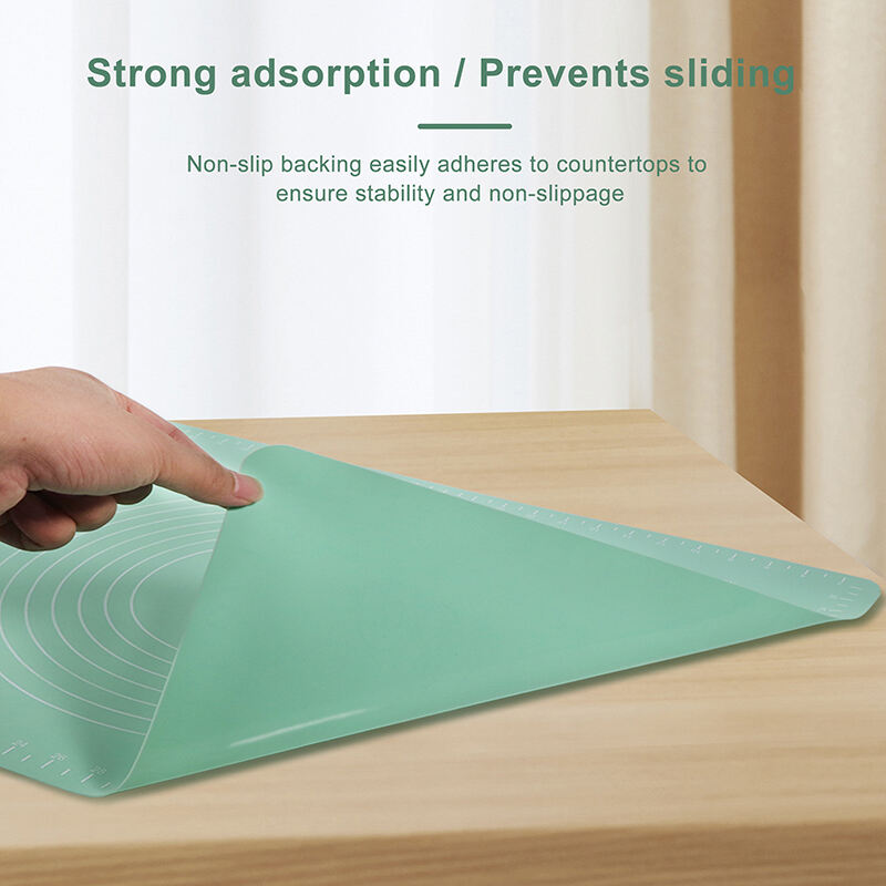 Wholesale Non Slip Silicone Kneading Dough Mat Thicken Heat Resistant Pastry Silicone Baking Rolling Mat factory