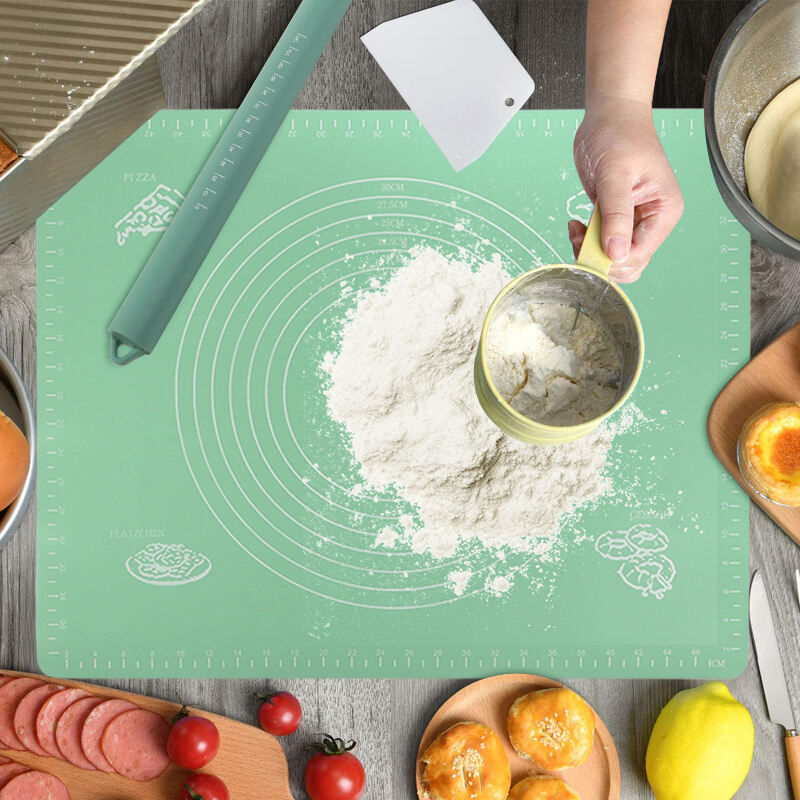 Wholesale Non Slip Silicone Kneading Dough Mat Thicken Heat Resistant Pastry Silicone Baking Rolling Mat details