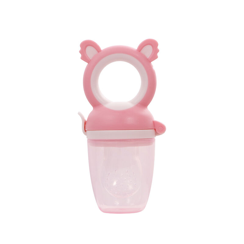 Cute Monkey Shape Teething Relief BPA Free Silicone Baby Fruit Food Feeder Pacifier with S M L Mesh details