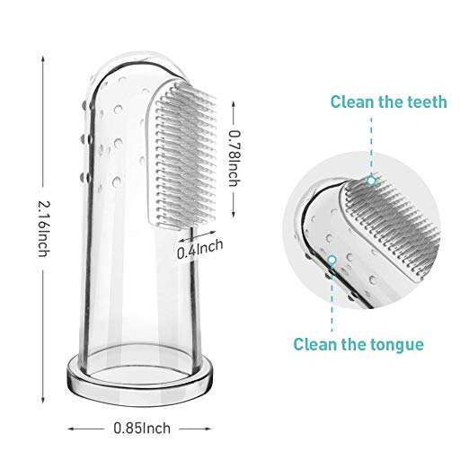 Anti-Bacterial Silicone Finger Toothbrush for Newborns | Soft, Easy to Clean Baby Oral Massager