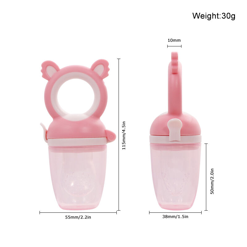 Cute Monkey Shape Teething Relief BPA Free Silicone Baby Fruit Food Feeder Pacifier with S M L Mesh supplier