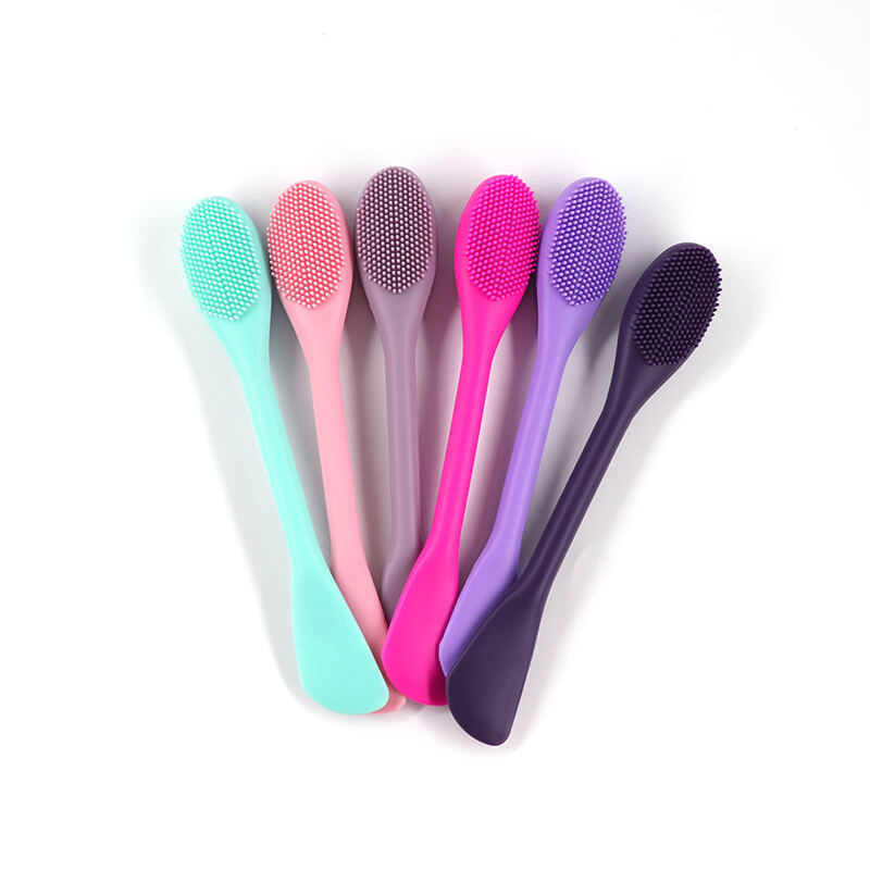 Silicone Facial Mask Applicator Face Masks Skincare Brush Facial Scrubber Double-Head Lotion Spatula Scoop for Makeup Foundation factory