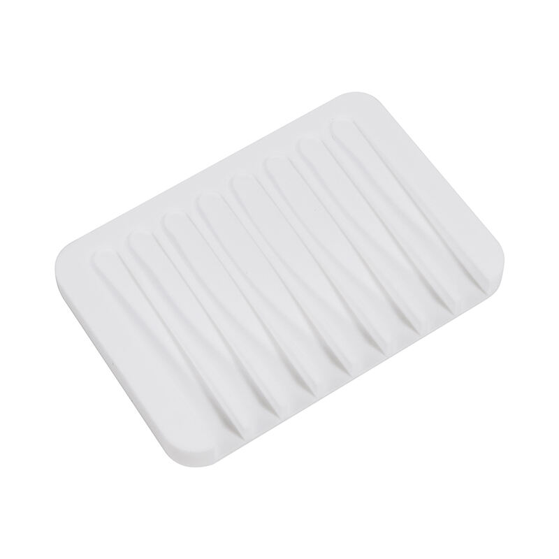 Non Slip Bathroom Household Products Flexible Silicone Container Soap Dish Holder with Drain Silicone Soap Holder Case manufacture