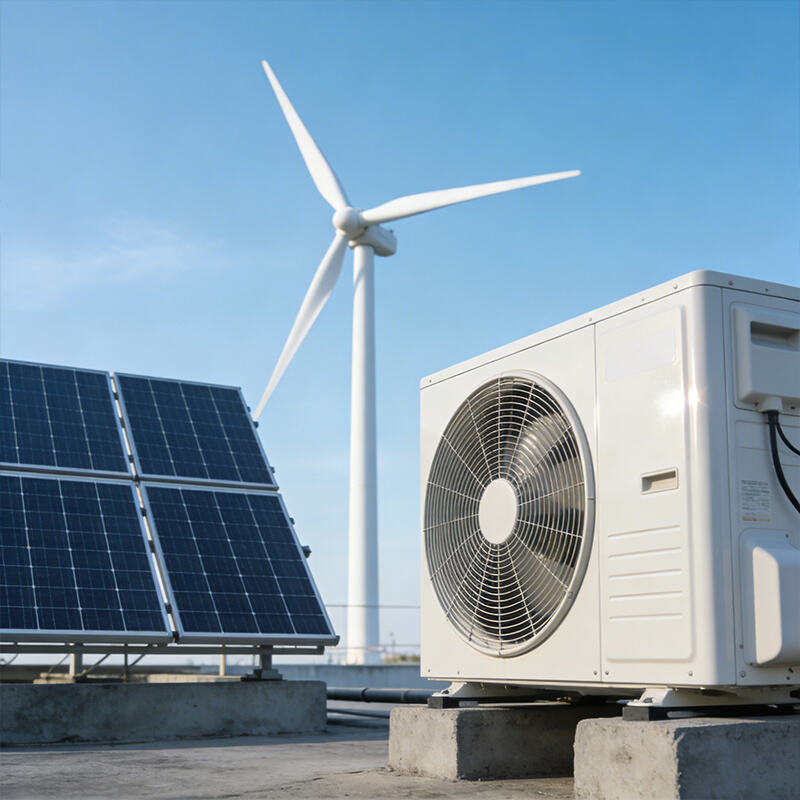 Hybrid Wind-Solar and Heat Pump Power Heating System