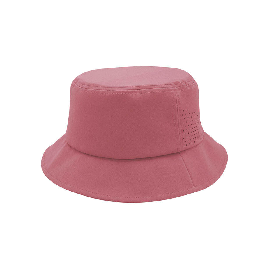 Premium Custom J7272 Perforated Bucket Hat with Laser-Cut Ventilation Grid and Drawcord Toggle Lightweight Outdoor Sun Cap UV Protection for Hiking Fishing Travel and Promotional Branding