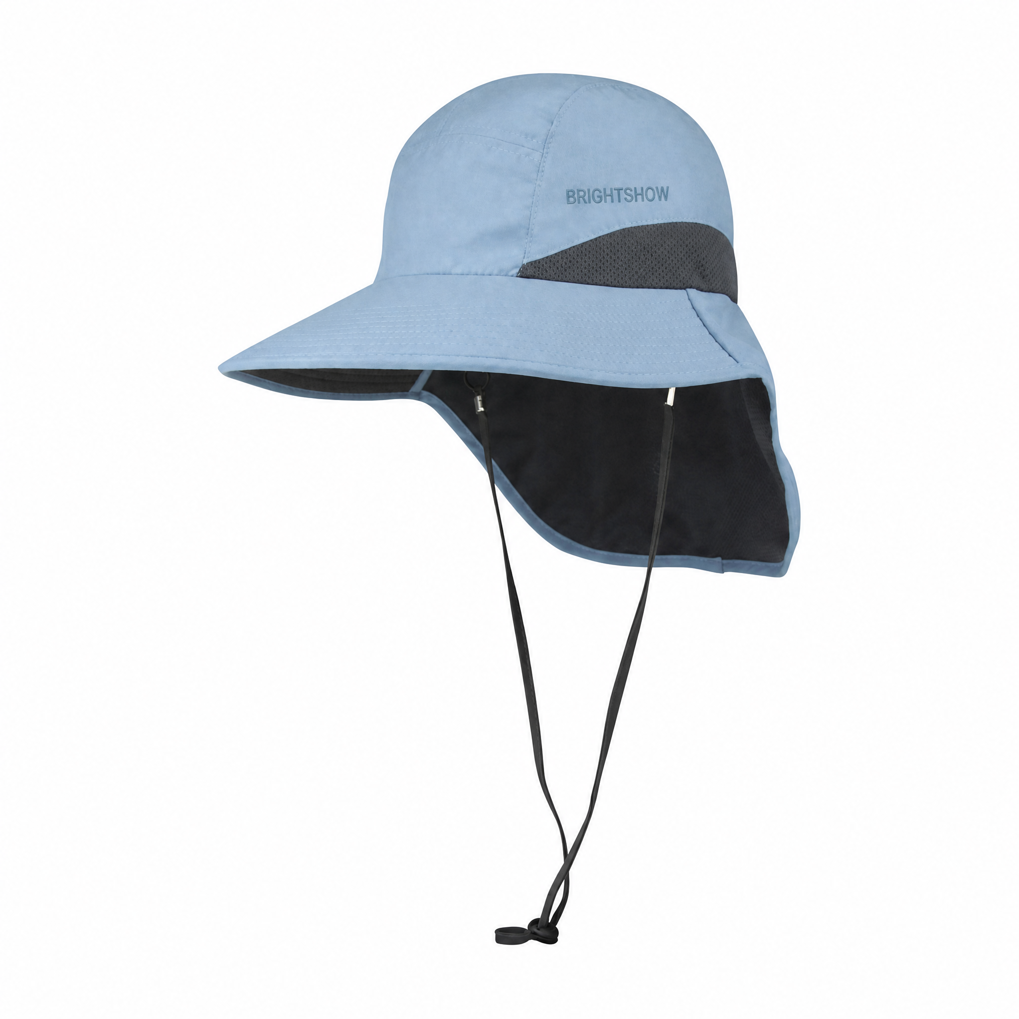 Premium Custom Promotional J7249 Taslon UV Neck Flap Cap UPF 50 Plus Sun Protection Outdoor Fishing Hat with Adjustable Draw Cord and Integrated Neck Coverage Branded Athletic Headwear

