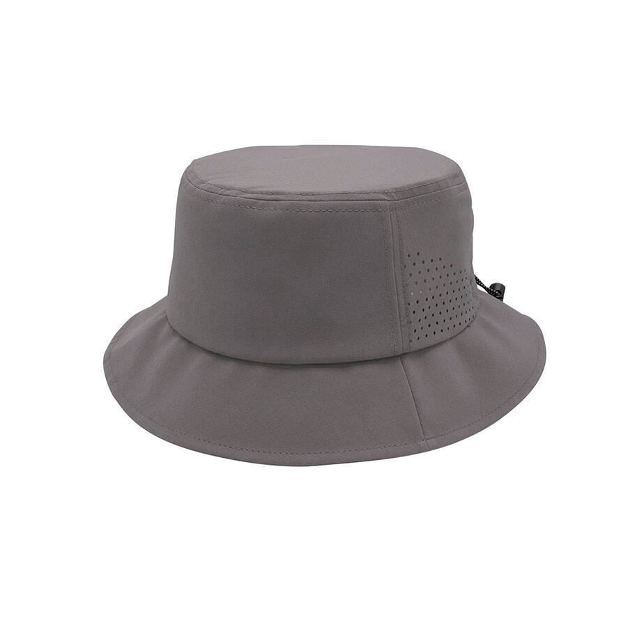 Premium Custom J7272 Perforated Bucket Hat with Laser-Cut Ventilation Grid and Drawcord Toggle Lightweight Outdoor Sun Cap UV Protection for Hiking Fishing Travel and Promotional Branding