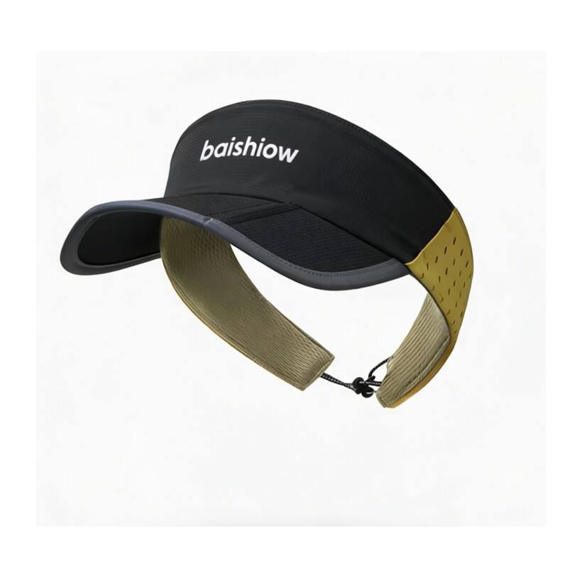 Premium Custom Quick Dry 3-Fold Foldable with Drawstring Adjustable Strap Sports Visor Hat Professional Baseball Cap with Custom Logo Embroidery for Daily Wear and Outdoor Activities