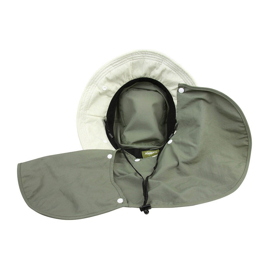 Premium Custom Promotional J7229 Taslon UV Bucket Hat with Removable Neck Flap UPF 50+ Sun Protection Wide Brim Outdoor Fishing Hat for Hiking Travel and Gardening Branded Athletic Headwear

