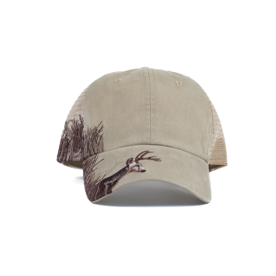 Premium Custom Structured Crown Trucker Hat Mesh Back with Animal Embroidery Professional Baseball Cap with Custom Logo Embroidery for Daily Wear and Outdoor Activities