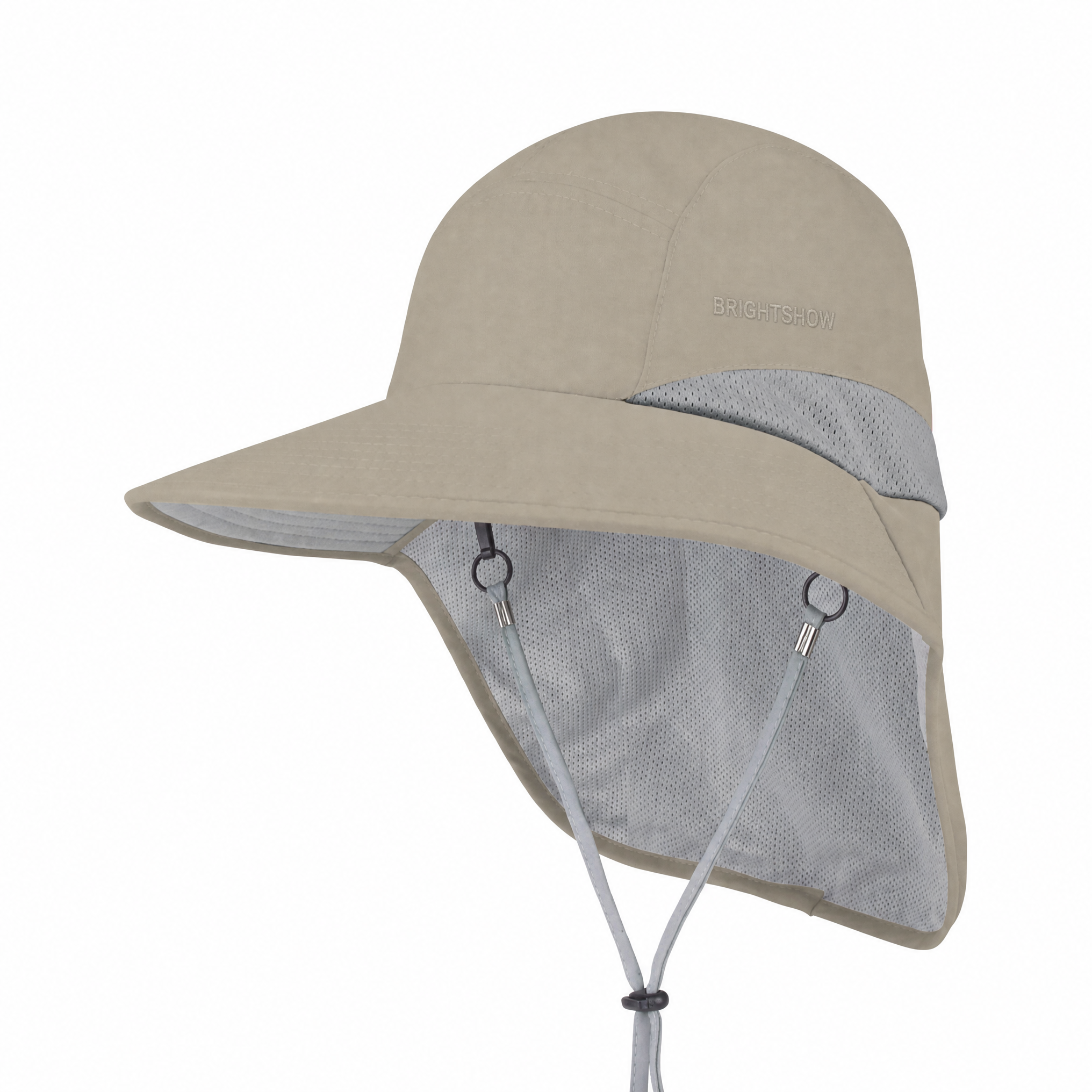 Premium Custom Promotional J7249 Taslon UV Neck Flap Cap UPF 50 Plus Sun Protection Outdoor Fishing Hat with Adjustable Draw Cord and Integrated Neck Coverage Branded Athletic Headwear

