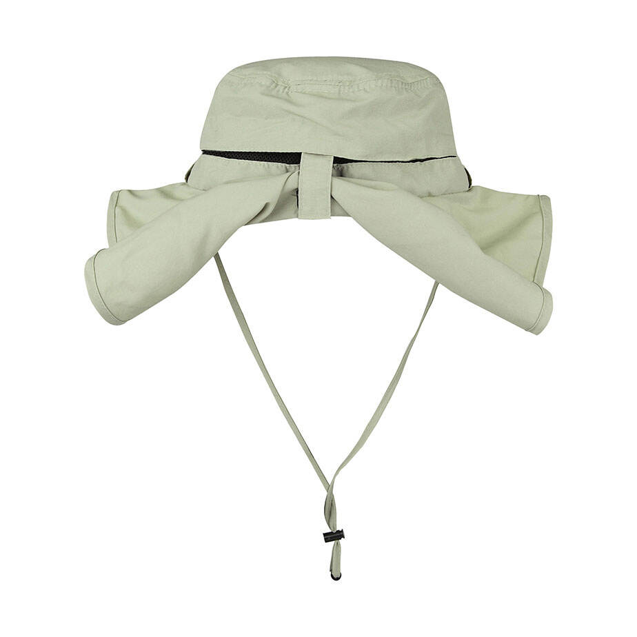 Premium Custom Promotional Taslon UV Large Bill Hat with Roll-up Neck Flap and Attachable Face Cover UPF 50+ Sun Protection Outdoor Fishing Hiking Travel Sun Hat Branded Athletic Headwear


