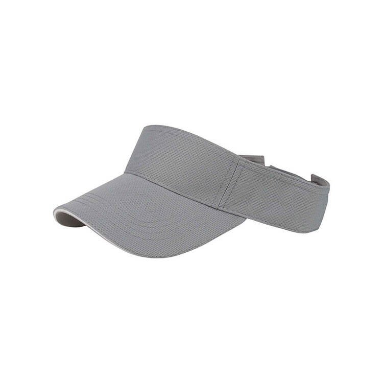 Athletic Mesh Visor Style 4044 Custom B2B Performance Sport Headwear Ultra Breathable Lightweight Sport Visor With Contrast Sandwich Sandwich Bill Premium Sweat Wicking Sun Visor Adjustable Strap Unisex Blank Custom Logo Cap For Running Training Golf 
