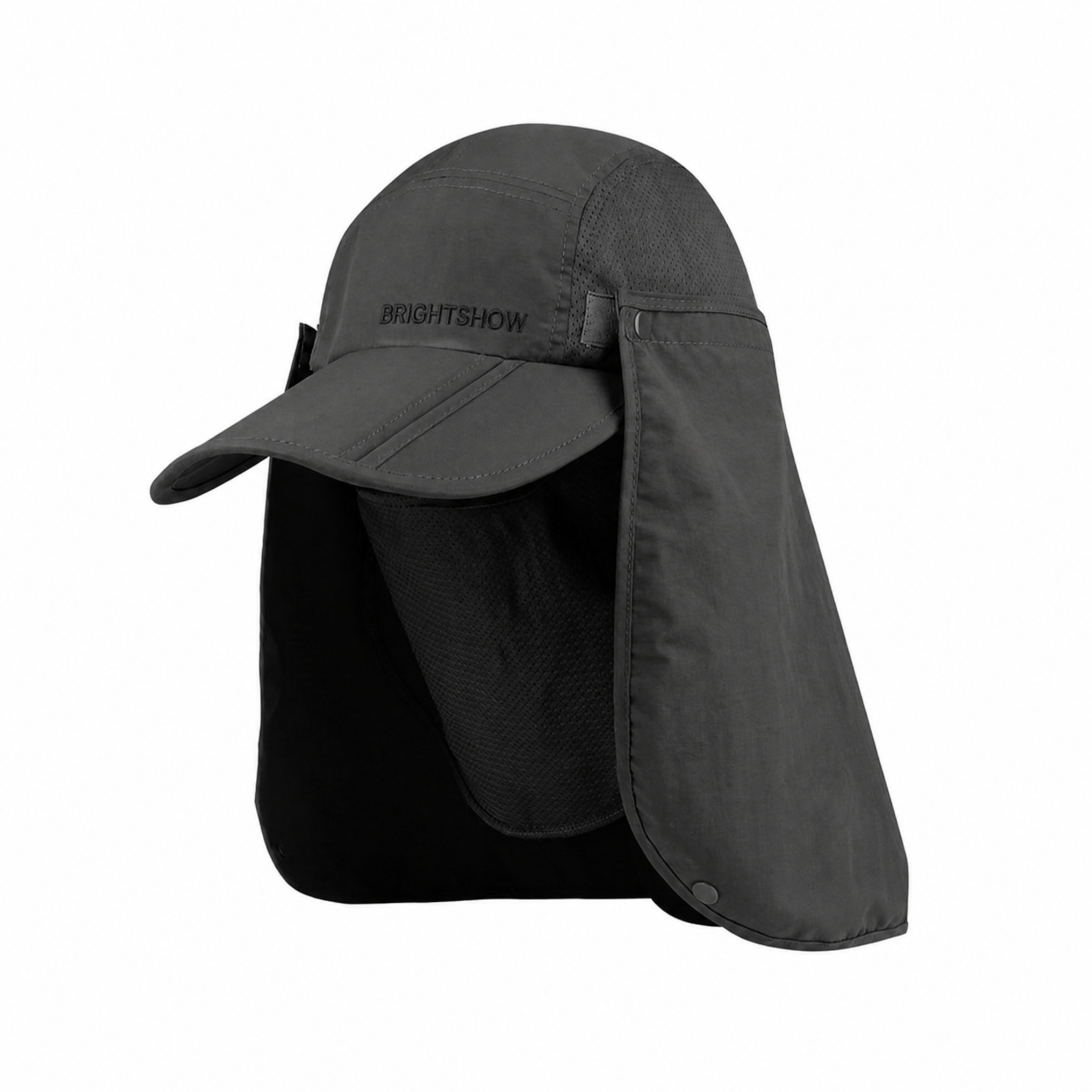 Premium Custom Promotional J7236 Taslon UV Neck Flap Cap with Built-in Storage Bag UPF 50+ Sun Protection Outdoor Fishing Hat Packable Hiking Travel Sun Hat Branded Athletic Headwear



