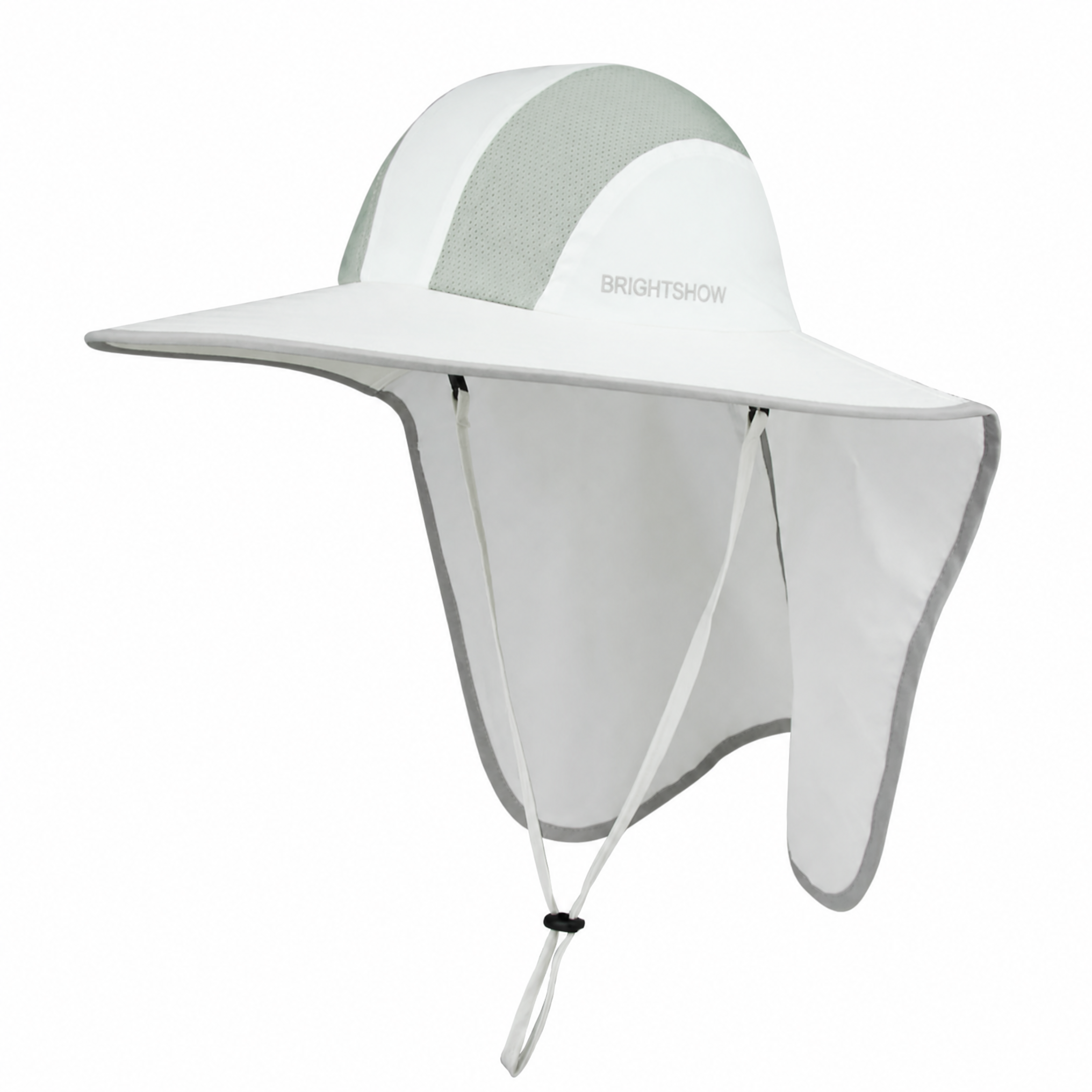 Premium Custom J7250 Wide Brim Sun Hat with Breathable Mesh and Integrated Neck Flap UPF 50 Plus UV Protection Outdoor Legionnaire Safari Cap Adjustable Chin Cord for Fishing Hiking Gardening Travel