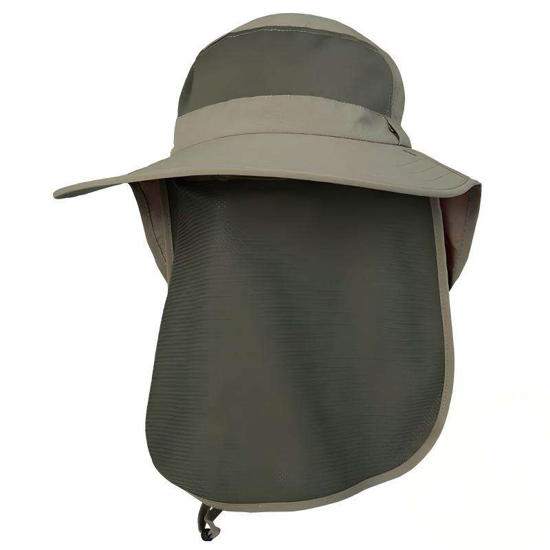 Premium Custom UV Protection Water Repellent Sun Hat with Detachable Face Shield & Neck Cape, Breathable Fabric Professional Baseball Cap with Custom Logo Embroidery for Daily Wear and Outdoor Activities