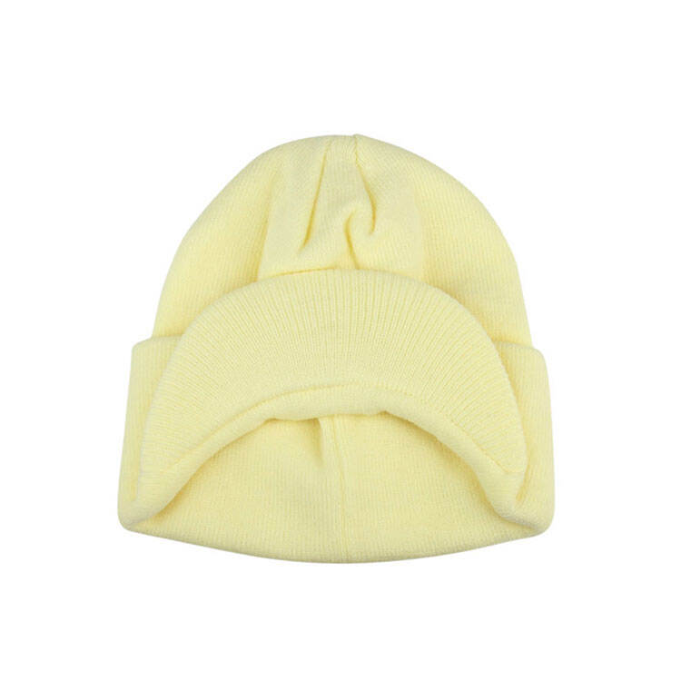 Premium Custom Promotional Waffle Knit Beanie Hat with Integrated Visor Bill Model 5015 High-Performance Thermal Winter Headwear for Outdoor Sports Lifestyle Events Branded Merchandise
