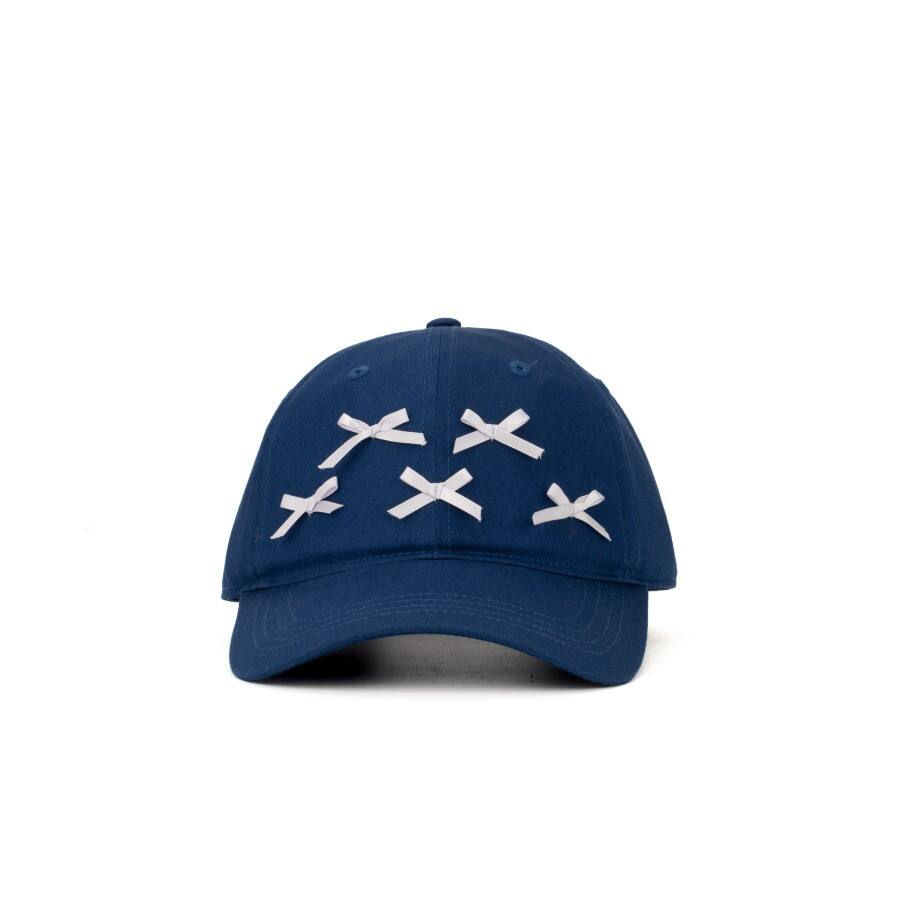 Premium Custom Custom Satin Bow Decor Pure Cotton 6-Panel Baseball Cap Professional Baseball Cap with Custom Logo Embroidery for Daily Wear and Outdoor Activities