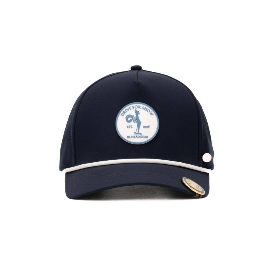 Premium Custom Structured 5-Panel Golf Cap with T-holder Embroidery & Silicone Patch Professional Baseball Cap with Custom Logo Embroidery for Daily Wear and Outdoor Activities
