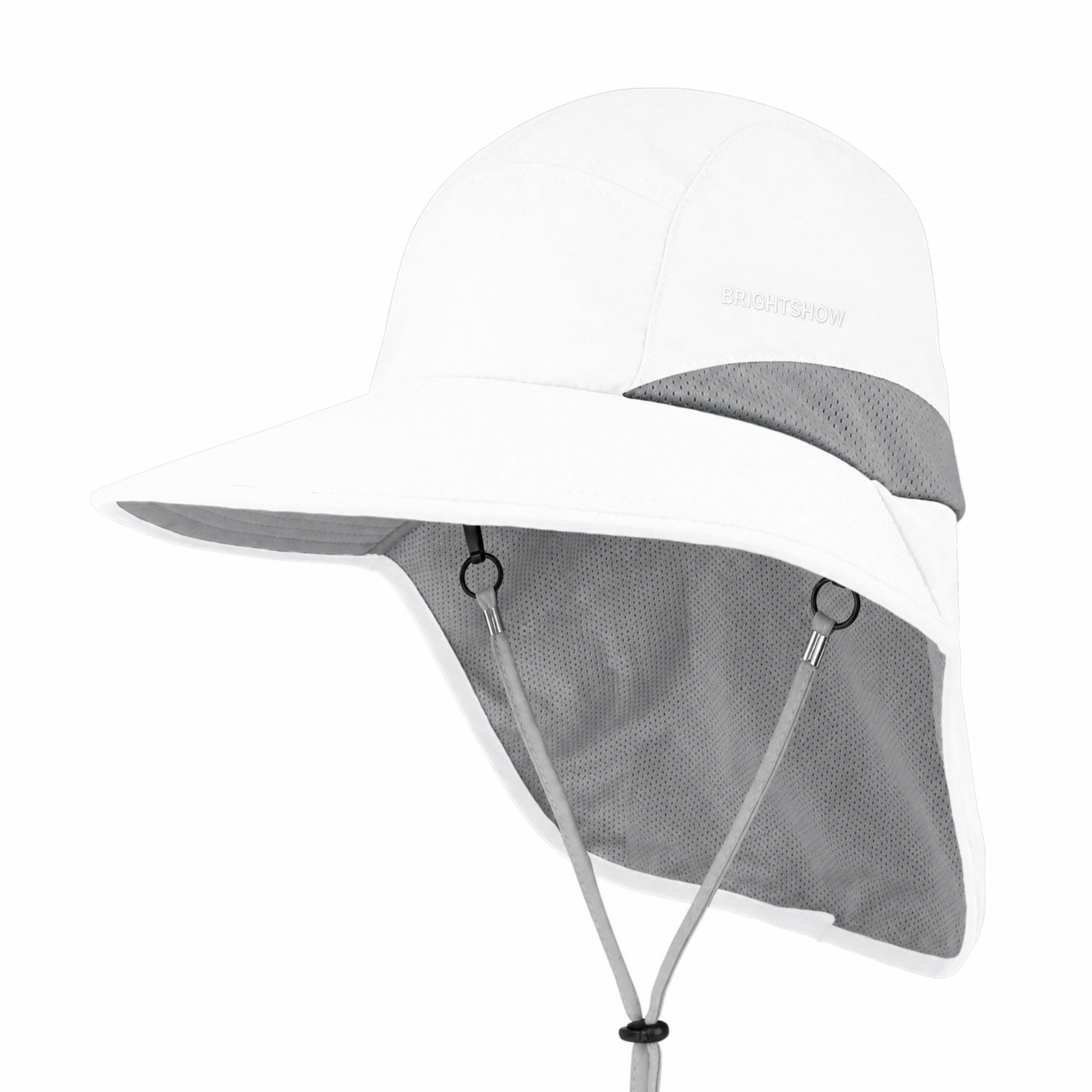 Premium Custom Promotional J7249 Taslon UV Neck Flap Cap UPF 50 Plus Sun Protection Outdoor Fishing Hat with Adjustable Draw Cord and Integrated Neck Coverage Branded Athletic Headwear

