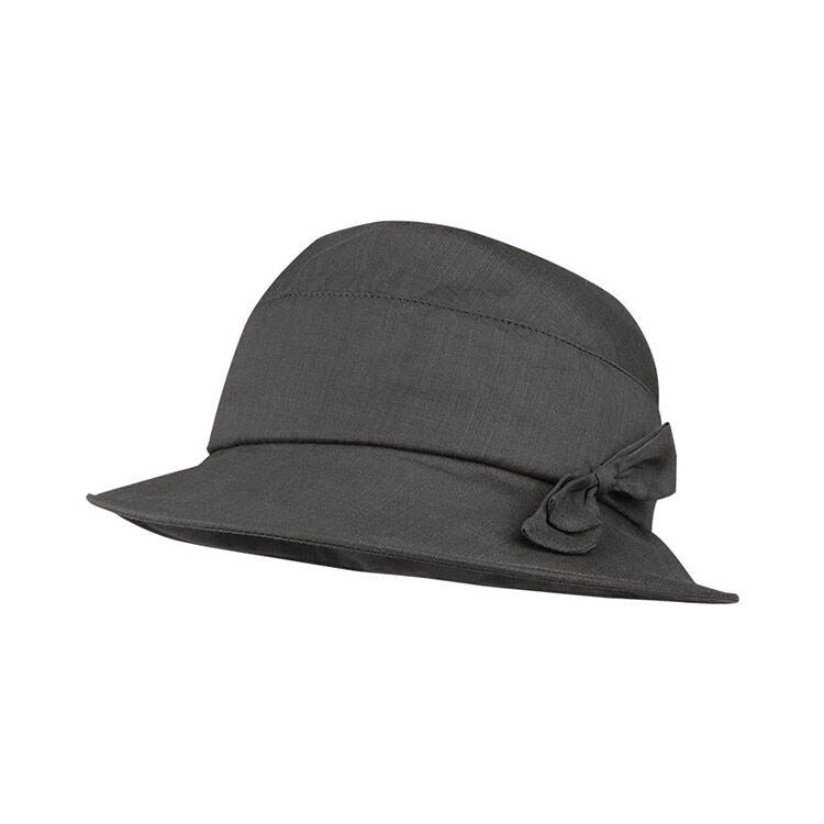 Premium Custom 6606 Cloche Hat with Self-Fabric Bow Two Colorways Sectioned Crown Woven Linen Blend Winter and Autumn Fashion Hat for Casual Wear and Promotional Branding