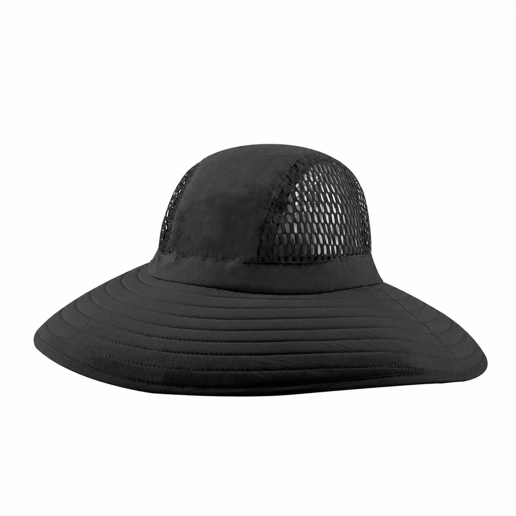Premium Custom Wide Brim Breathable Mesh UV Protection Bucket Sun Hat Professional Baseball Cap with Custom Logo Embroidery for Daily Wear and Outdoor Activities
