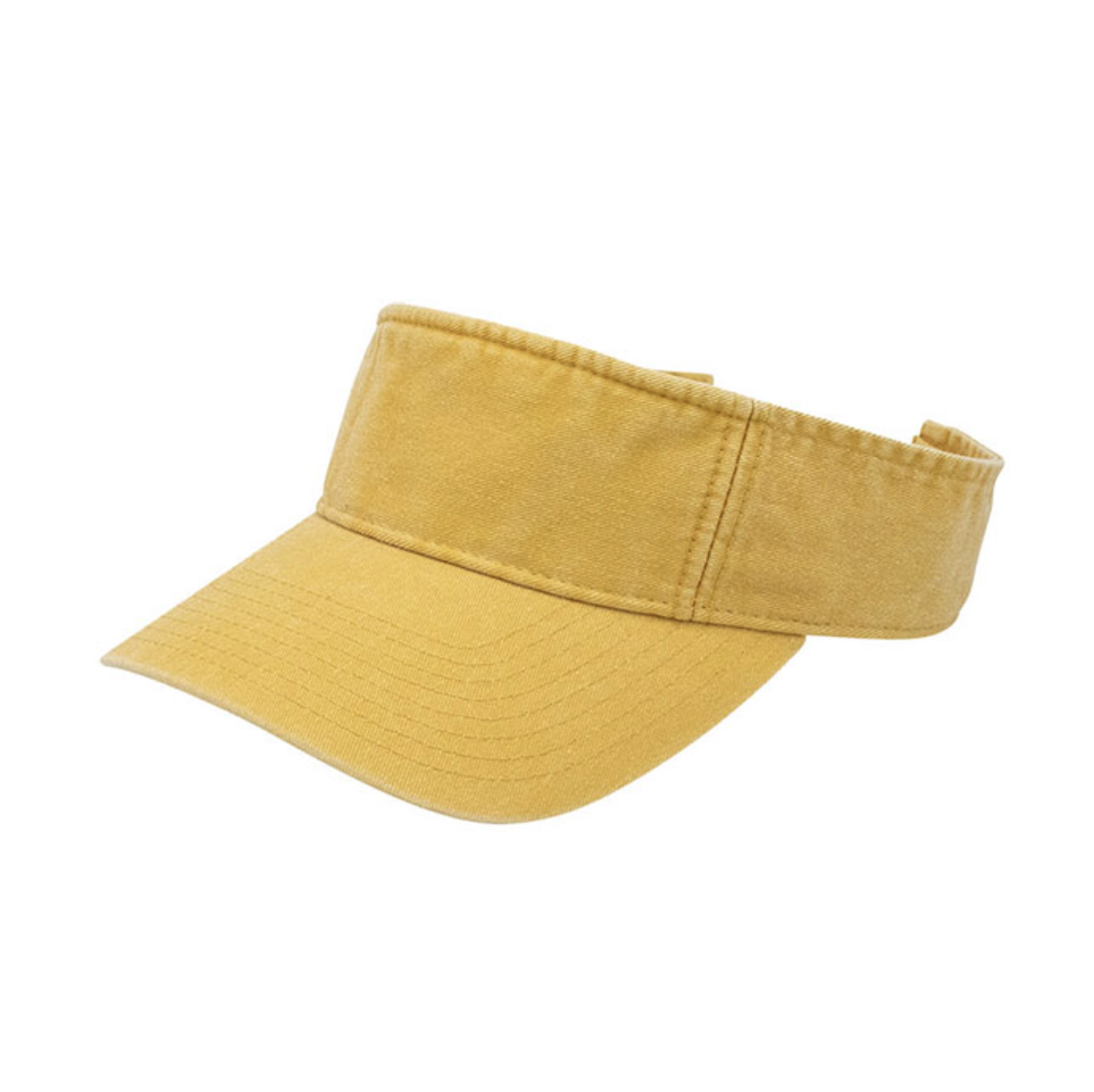 4021C Washed Pigment Dyed Cotton Visor Style Custom B2B Vintage Style Visor 100% Cotton Distressed Headwear Premium Sun Visor for Lifestyle Brands
