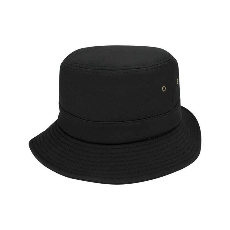 Premium Custom Classic Bucket Hat with Gun-Metal Ventilation Grommets Wide Stitched Brim Cotton Canvas Outdoor Sun Cap for Hiking Travel and Promotional Branding