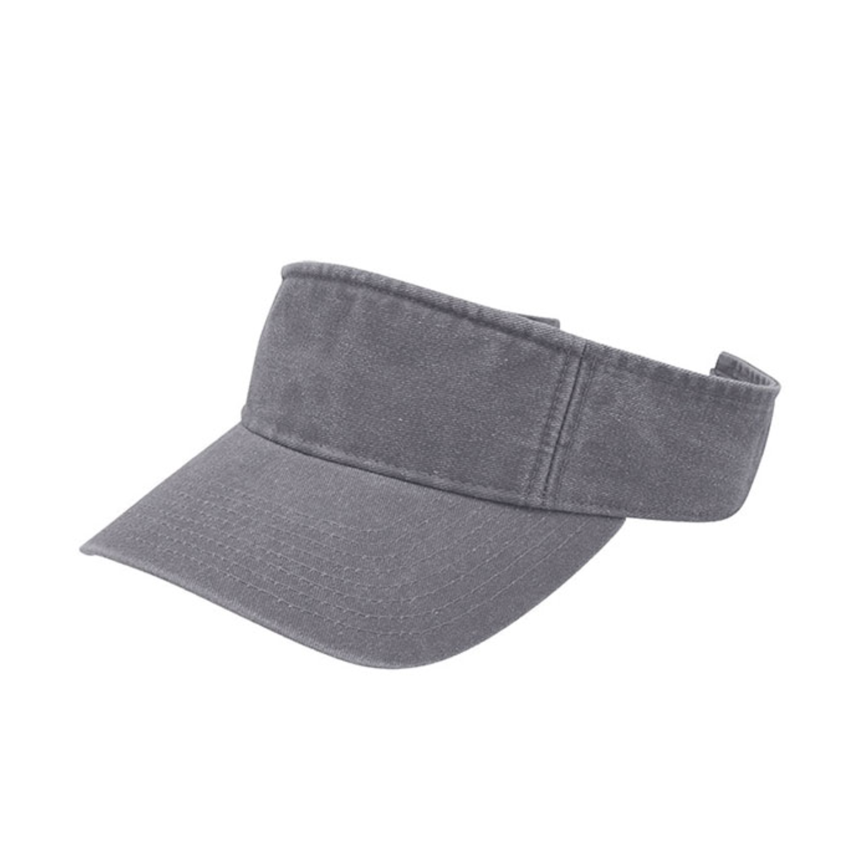4021C Washed Pigment Dyed Cotton Visor Style Custom B2B Vintage Style Visor 100% Cotton Distressed Headwear Premium Sun Visor for Lifestyle Brands