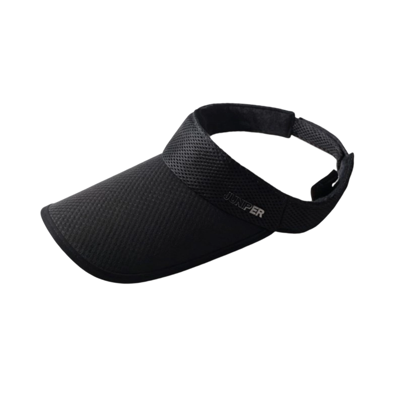Premium Custom 12cm Extra Long Brim Breathable Mesh Open Top Sun Hat Visor with Magic Tape Back Strap Professional Baseball Cap with Custom Logo Embroidery for Daily Wear and Outdoor Activities
