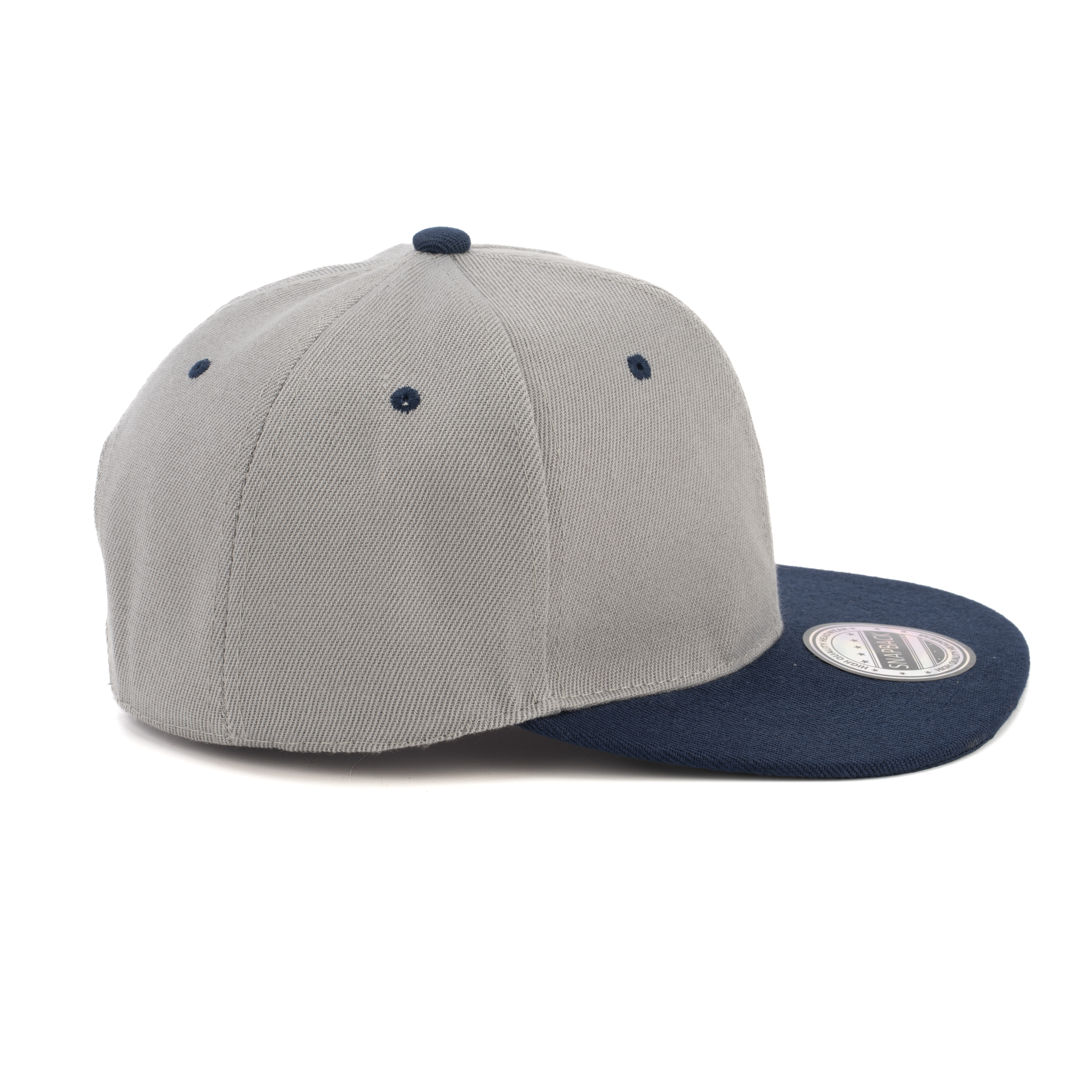 Premium Custom 6-Panel Flat Brim Snapback Baseball Cap with Laser Logo Sticker Professional Baseball Cap with Custom Logo Embroidery for Daily Wear and Outdoor Activities