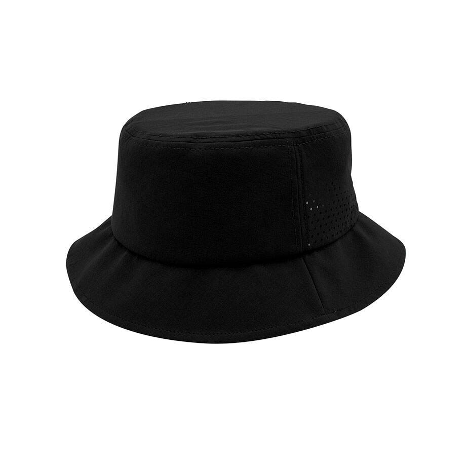 Premium Custom J7272 Perforated Bucket Hat with Laser-Cut Ventilation Grid and Drawcord Toggle Lightweight Outdoor Sun Cap UV Protection for Hiking Fishing Travel and Promotional Branding