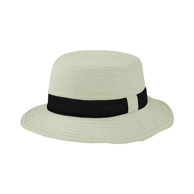 Premium Custom Bucket Hat with Wide Black Honeycomb Mesh Band Quilted Stitched Brim Breathable Outdoor Sun Cap for Hiking Travel and Promotional Branding