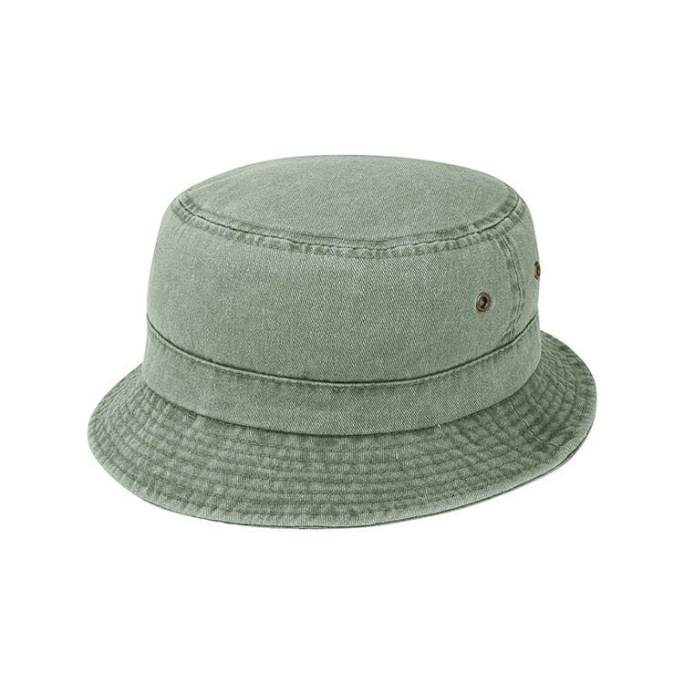Premium Custom 7801 Washed Pigment-Dyed Bucket Hat Eighteen Colorways with Brass Eyelets and Wavy Brim Cotton Twill Outdoor Sun Cap for Casual Wear Travel and Promotional Branding