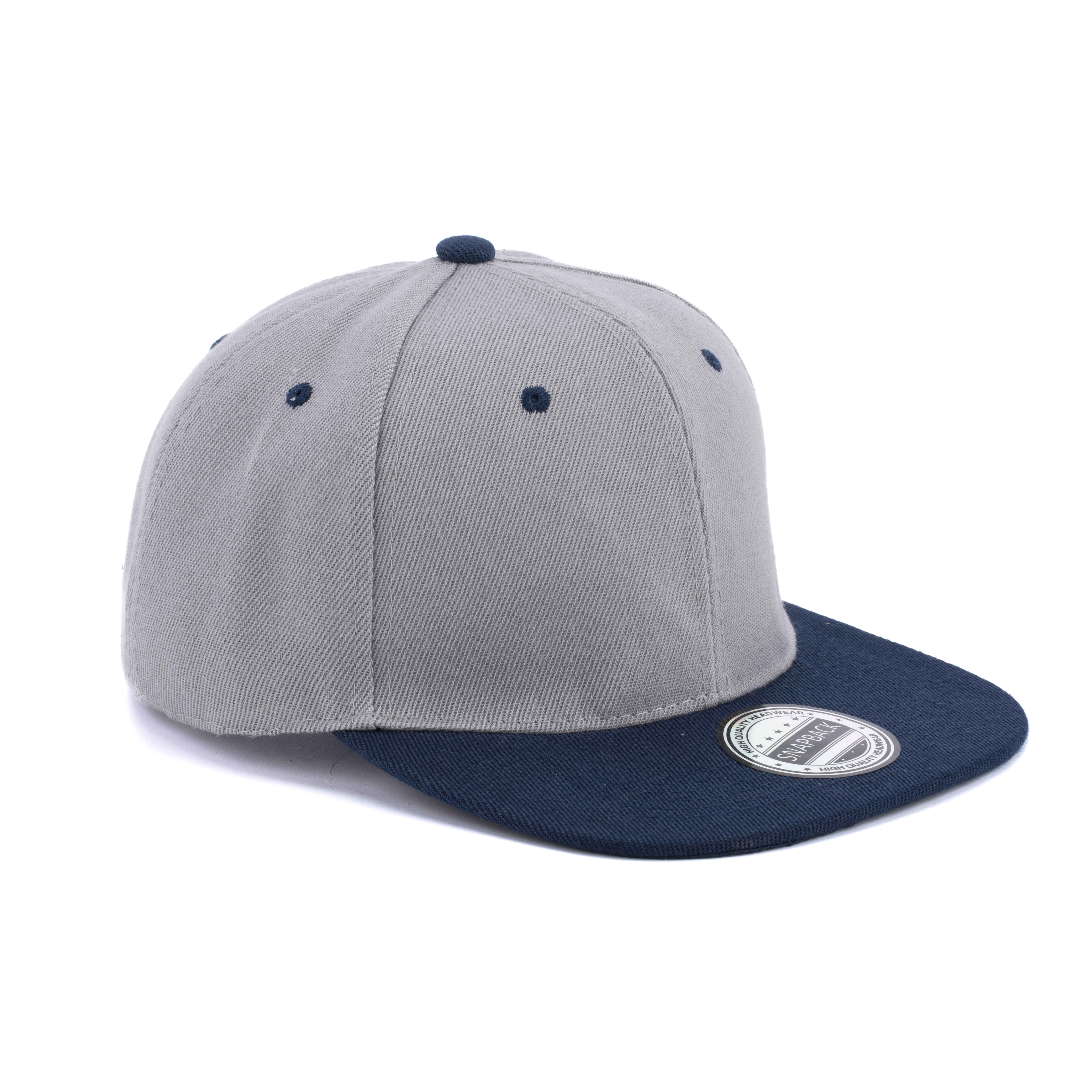 Premium Custom 6-Panel Flat Brim Snapback Baseball Cap with Laser Logo Sticker Professional Baseball Cap with Custom Logo Embroidery for Daily Wear and Outdoor Activities