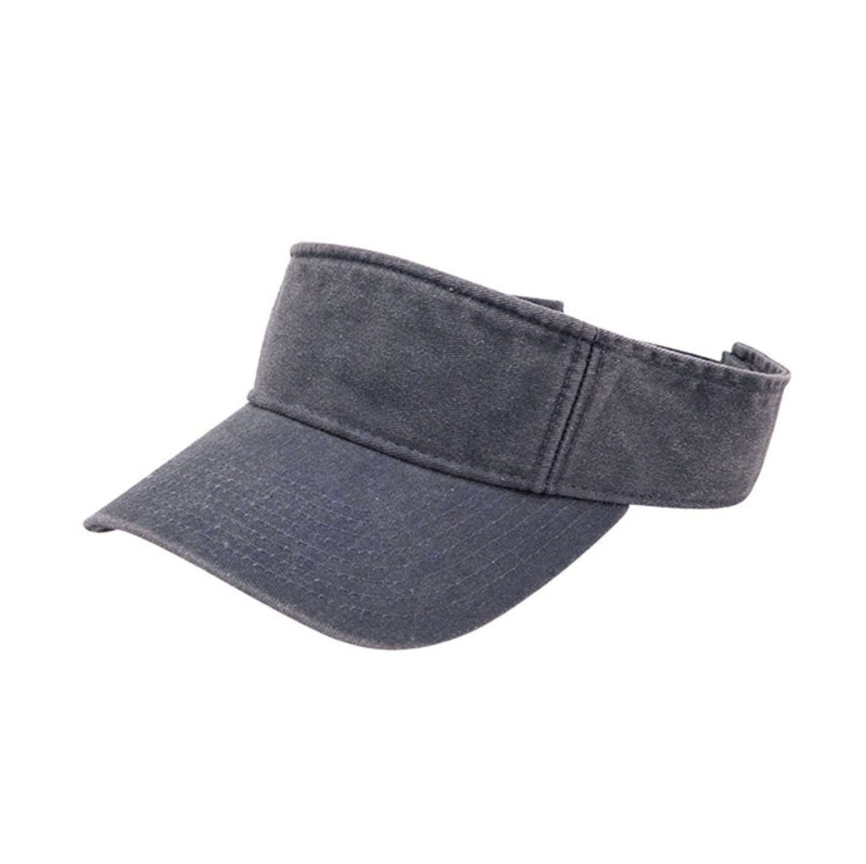 4021C Washed Pigment Dyed Cotton Visor Style Custom B2B Vintage Style Visor 100% Cotton Distressed Headwear Premium Sun Visor for Lifestyle Brands