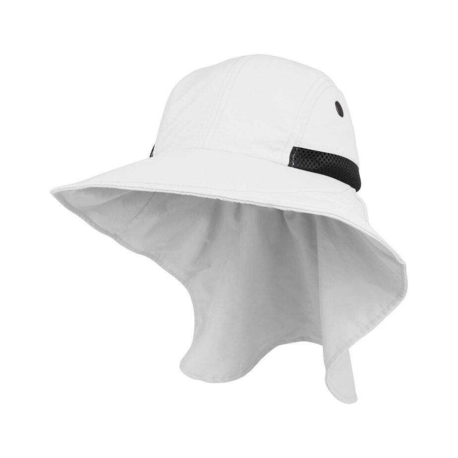 Premium Custom Ladies Nylon Wide Brim Flap Cap with UPF 50+ Protection Model J7213B Lightweight Water-Repellent Outdoor Sun Hat for Gardening Fishing Hiking and Travel