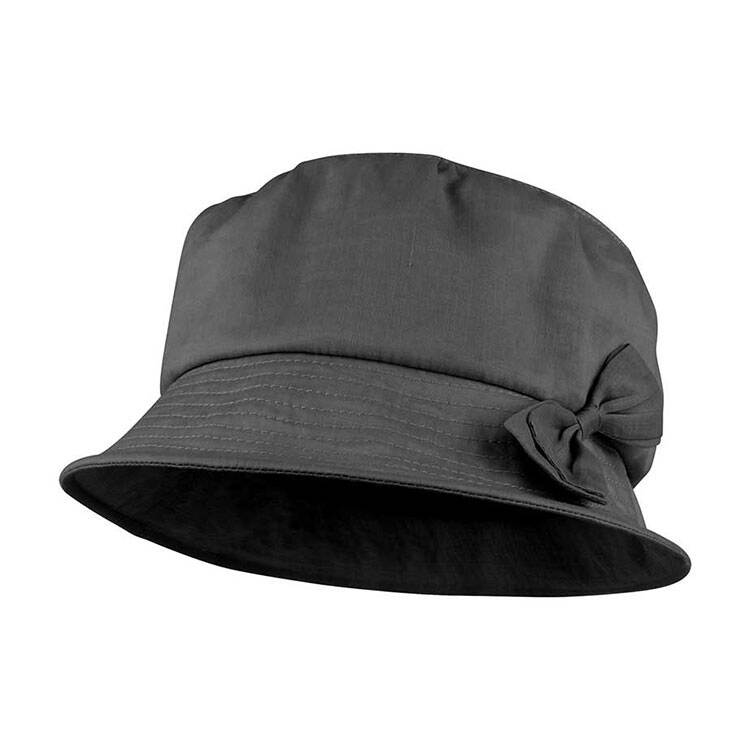 Premium Custom 6605 Ribbed-Brim Cloche Bucket Hat with Self-Fabric Bow Two Colorways Deep Round Crown Woven Linen Blend Fashion Hat for Autumn Winter Casual Wear and Promotional Branding