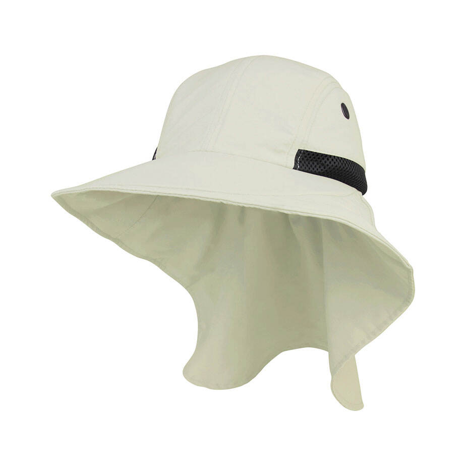 Premium Custom Ladies Nylon Wide Brim Flap Cap with UPF 50+ Protection Model J7213B Lightweight Water-Repellent Outdoor Sun Hat for Gardening Fishing Hiking and Travel