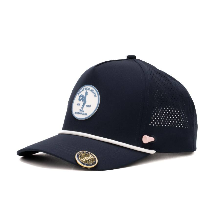 Premium Custom Structured 5-Panel Golf Cap with T-holder Embroidery & Silicone Patch Professional Baseball Cap with Custom Logo Embroidery for Daily Wear and Outdoor Activities