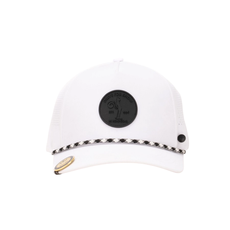 Premium Custom Structured 5-Panel Golf Cap with T-holder Embroidery & Silicone Patch Professional Baseball Cap with Custom Logo Embroidery for Daily Wear and Outdoor Activities