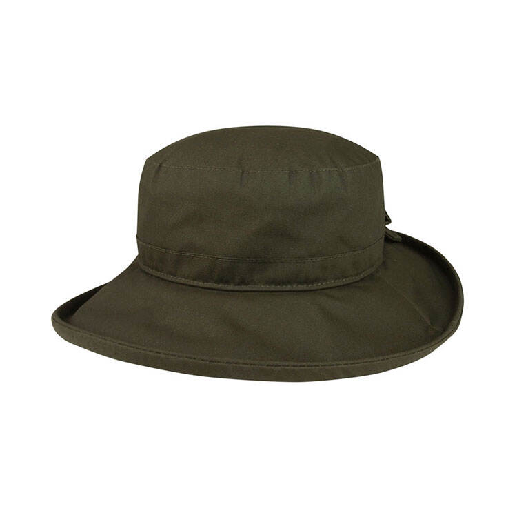 Premium Custom J9704 Structured Bucket Sun Hat with Fabric Bow Accent Wide Brim Cotton Canvas Outdoor Cap with Rolled Hem for Country Style Travel and Promotional Branding