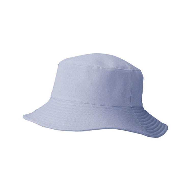 Premium Custom 7837 Periwinkle Blue Bucket Hat with Wavy Edge and Concentric Stitching Clean Minimal Design Outdoor Sun Cap for Daily Wear Summer and Promotional Branding