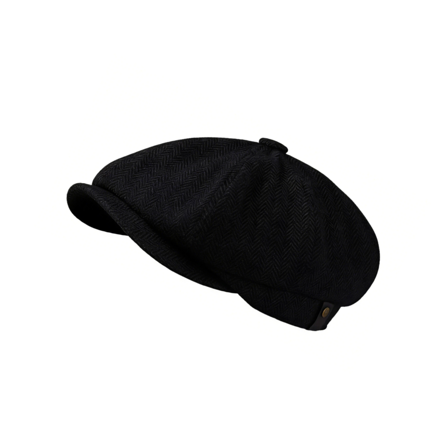 Premium Custom British Style Woolen Octagonal Newsboy Beret Professional Baseball Cap with Custom Logo Embroidery for Daily Wear and Outdoor Activities