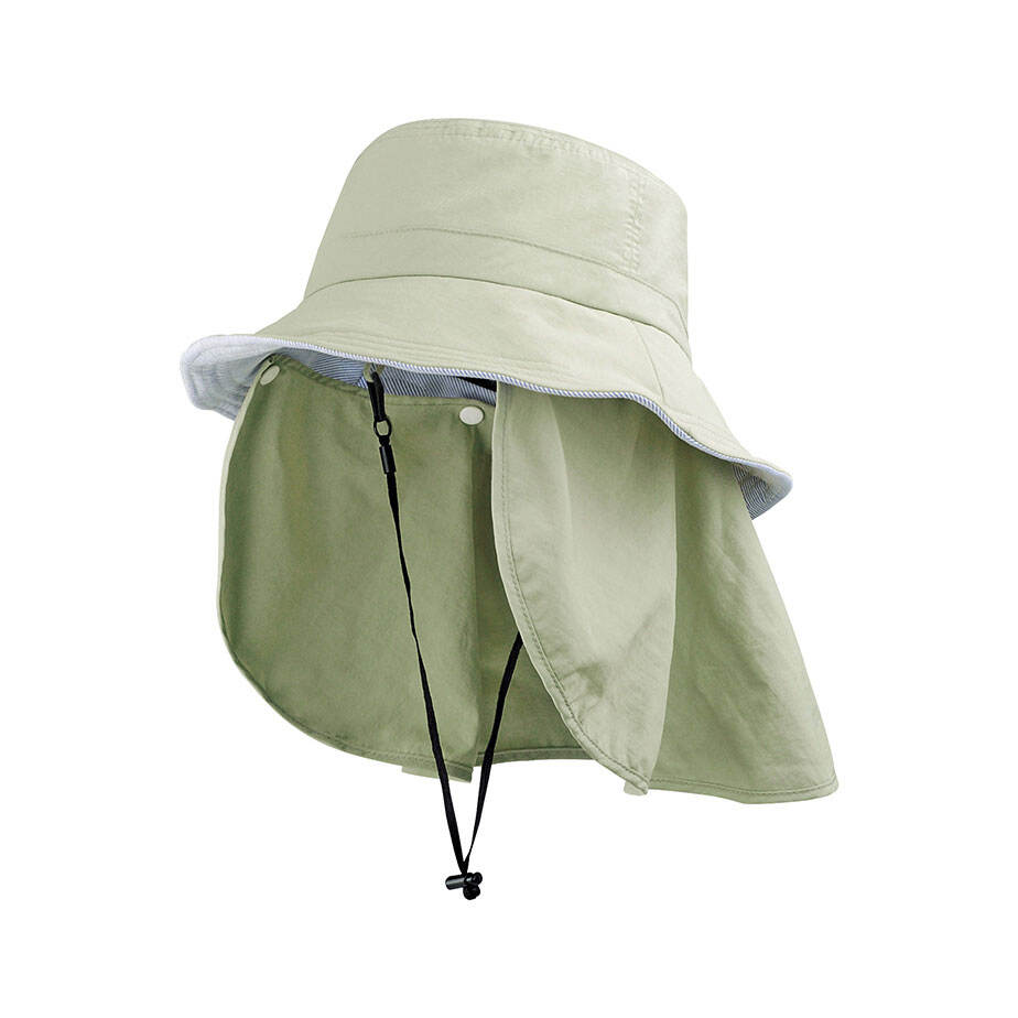 Premium Custom Promotional J7229 Taslon UV Bucket Hat with Removable Neck Flap UPF 50+ Sun Protection Wide Brim Outdoor Fishing Hat for Hiking Travel and Gardening Branded Athletic Headwear

