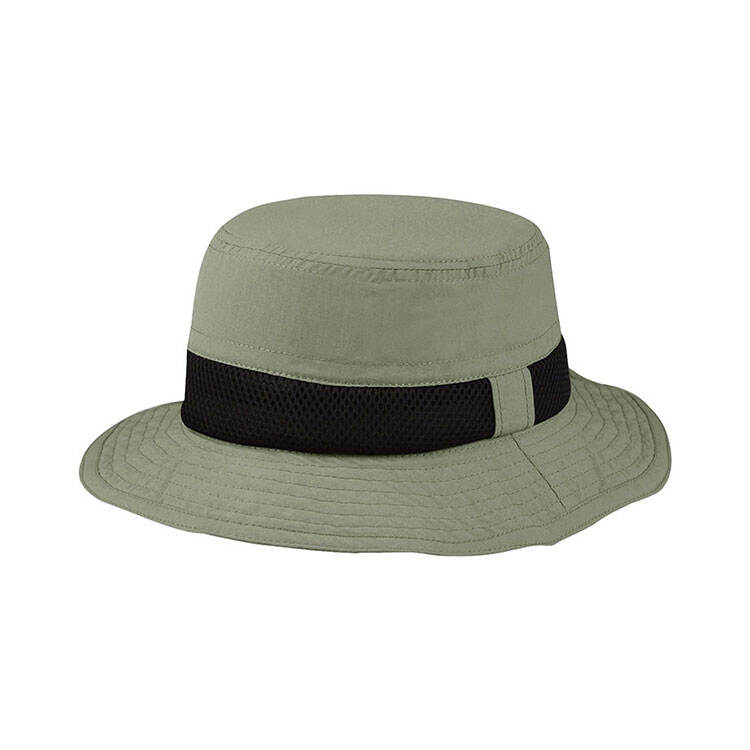 Premium Custom Bucket Hat with Wide Black Honeycomb Mesh Band Quilted Stitched Brim Breathable Outdoor Sun Cap for Hiking Travel and Promotional Branding