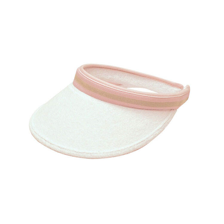 Premium Custom Promotional Natural Straw Clip-On Visor Sun Hat with Unique Weaving Taping on Crown Model 4125 Adjustable Athletic Headwear for Golf Tennis Beach Outdoor Sports Events Branded Merchandise