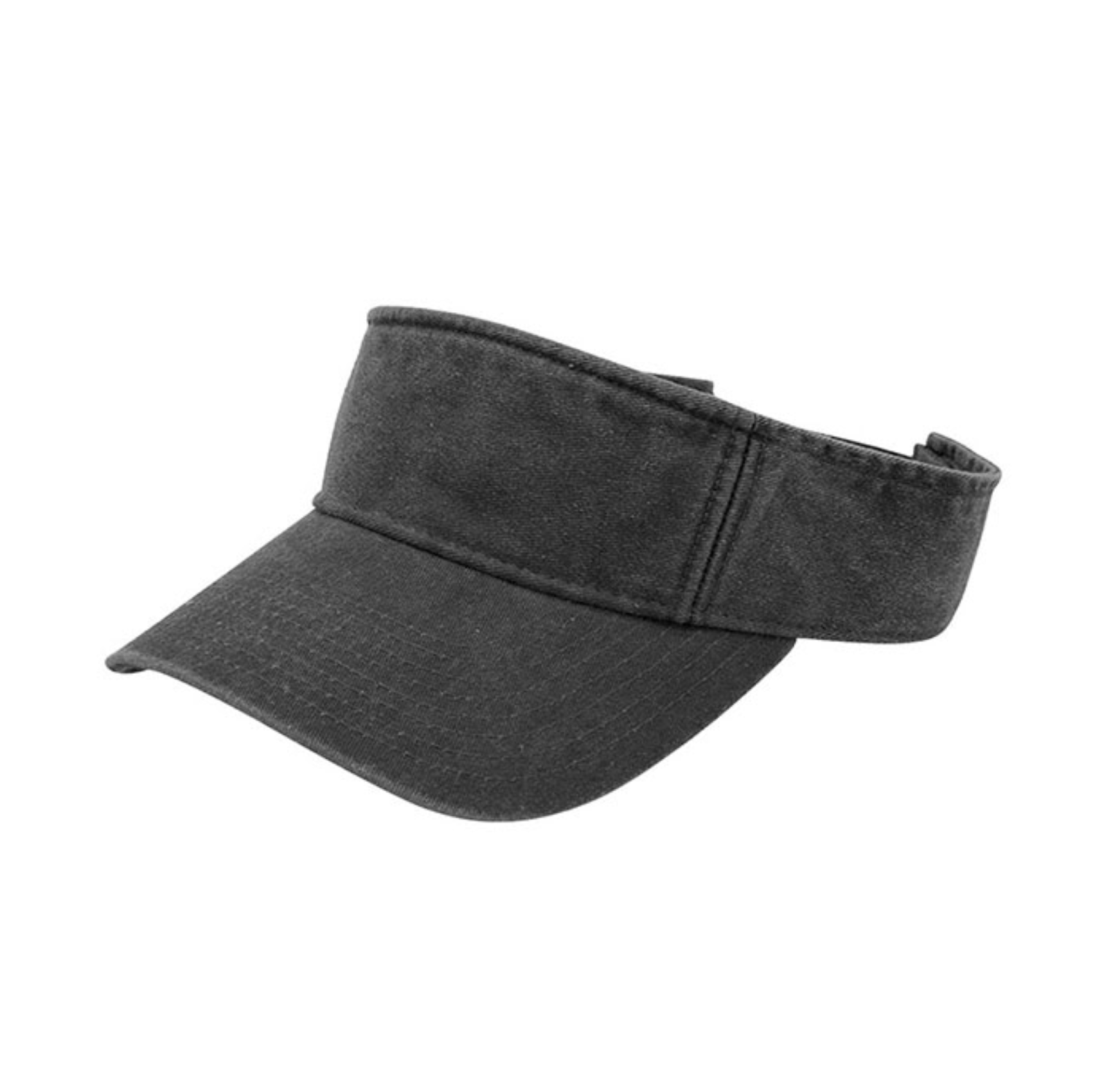 4021C Washed Pigment Dyed Cotton Visor Style Custom B2B Vintage Style Visor 100% Cotton Distressed Headwear Premium Sun Visor for Lifestyle Brands
