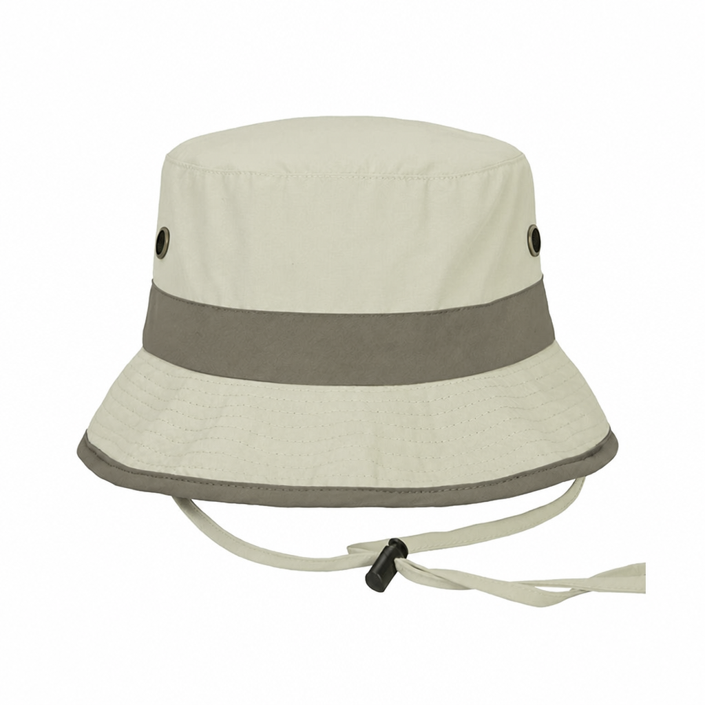 Premium Custom Breathable Packable Bucket Hat with Metal Eyelets Adjustable Drawstring Custom Printed Logo Professional Baseball Cap with Custom Logo Embroidery for Daily Wear and Outdoor Activities